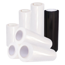 China Manufacturer Low Pric Compostable Plastic Lldpe Blac Transparent Color Hand Pallet Hood Jumbo Wrap Pe Stretch Film Roll